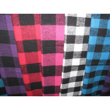 Flanell Checks schwere Shirting Stoff